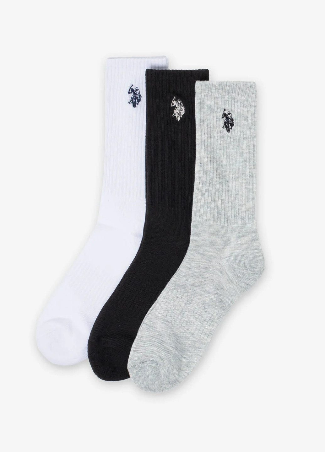 Комбинированные носки (3 пары) U.S. Polo Assn. логотипы (365775205)