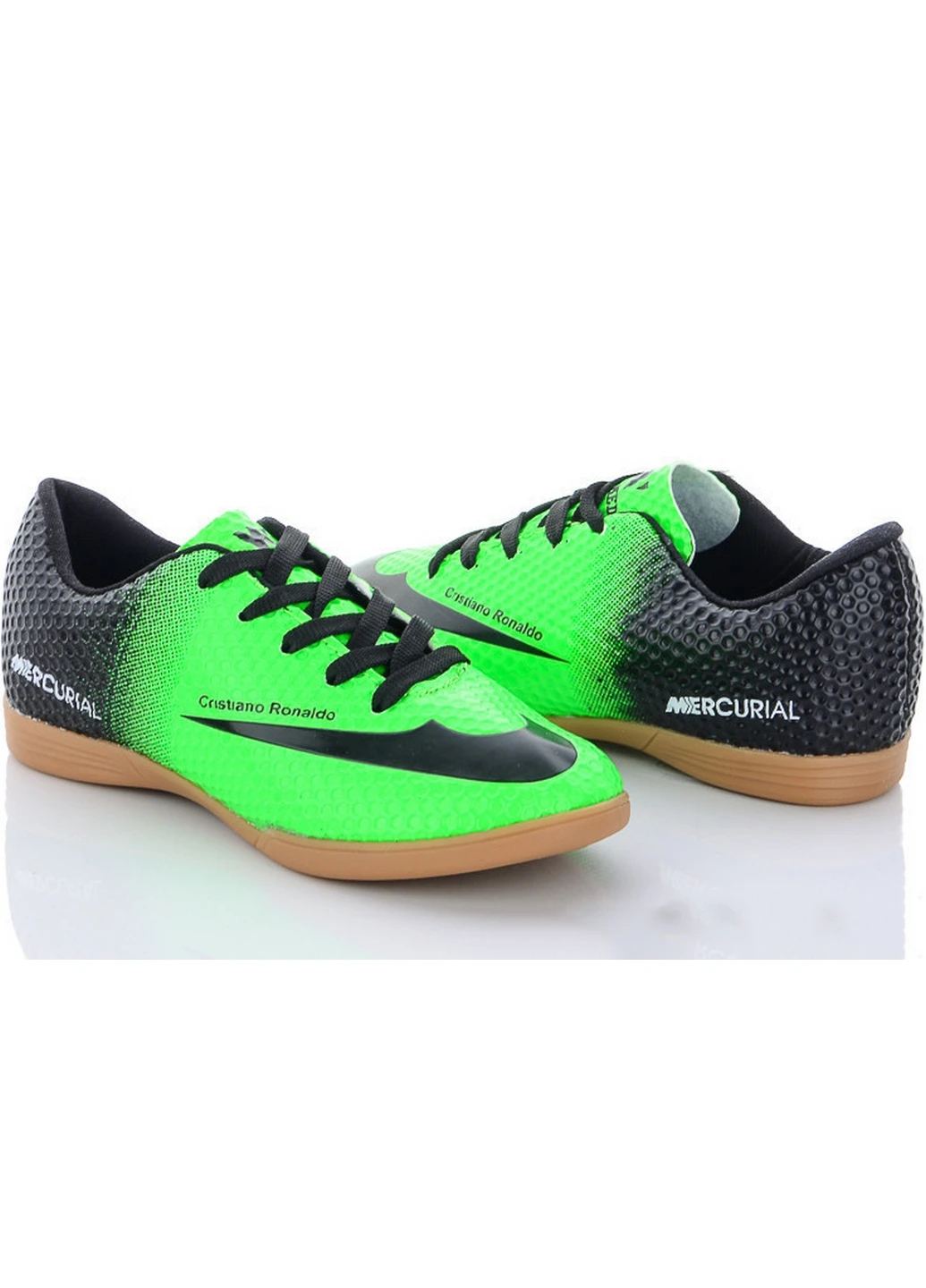 Зеленые футзалки (бампы) на полиуретановой подошве 231-futsal-green 44 зеленый Walked