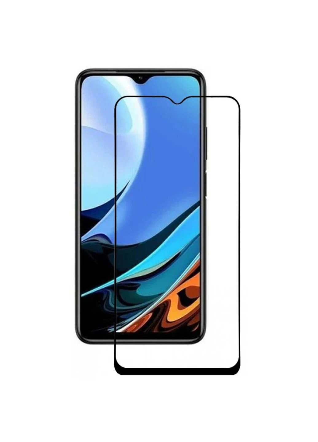 Стекло защитное Xiaomi Redmi 9T Black (705908) BeCover (249608635)