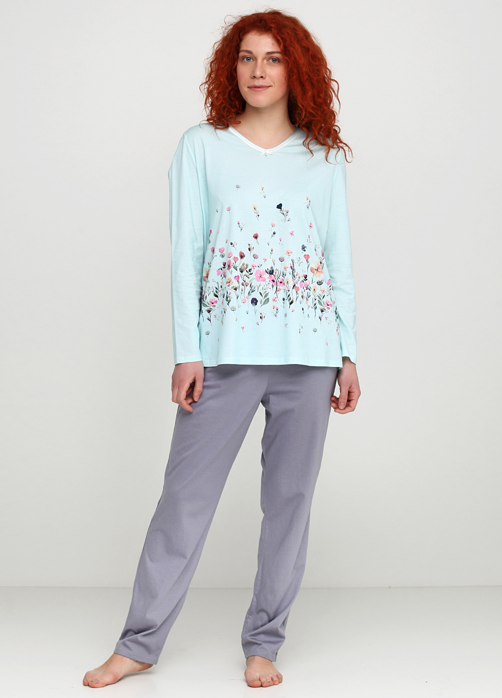 Комбинированная всесезон пижама (лонгслив, брюки) Rosch homewear