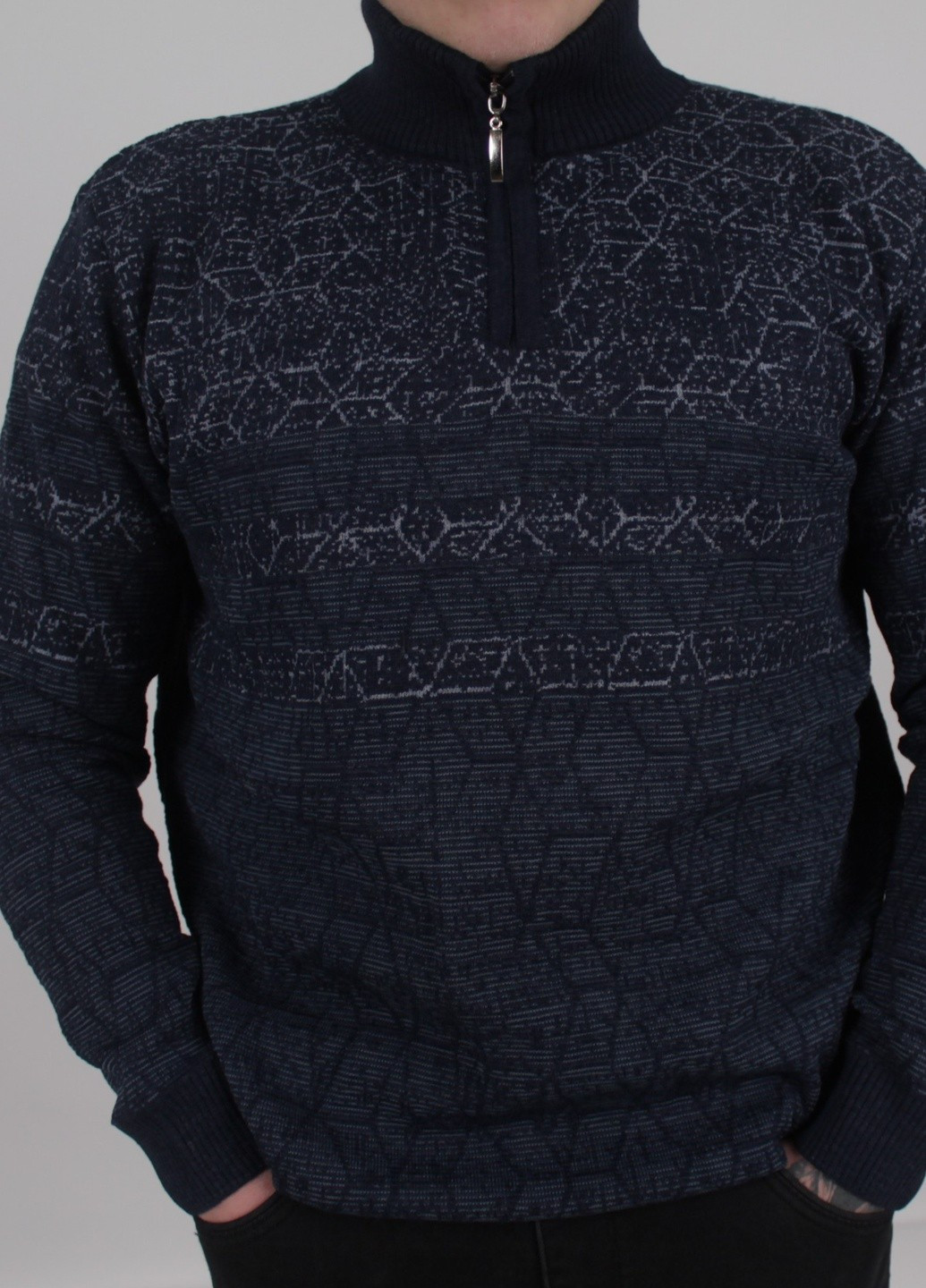 Темно-синій зимовий свитер Kameni
