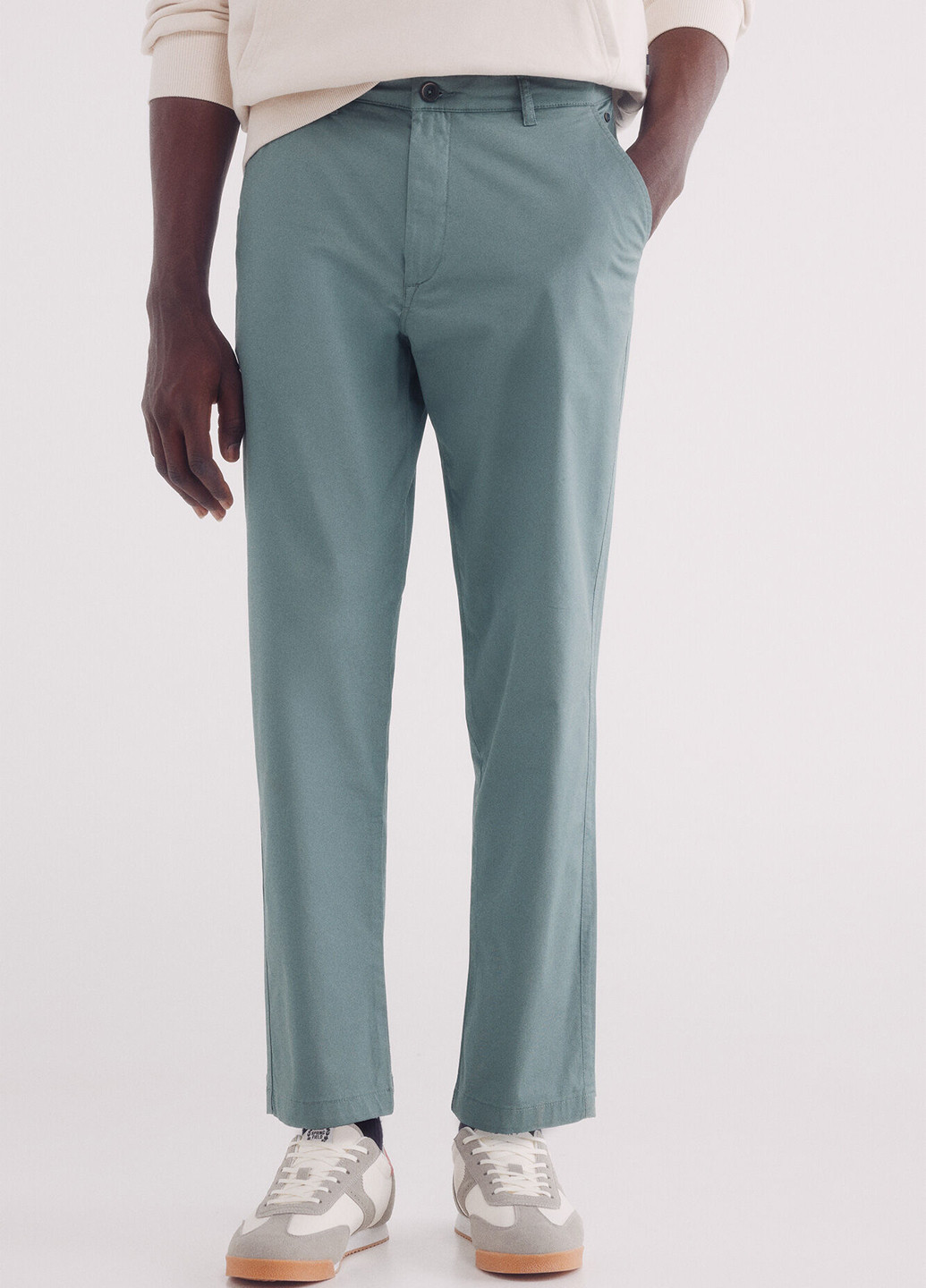 Бирюзовые кэжуал летние зауженные брюки Springfield