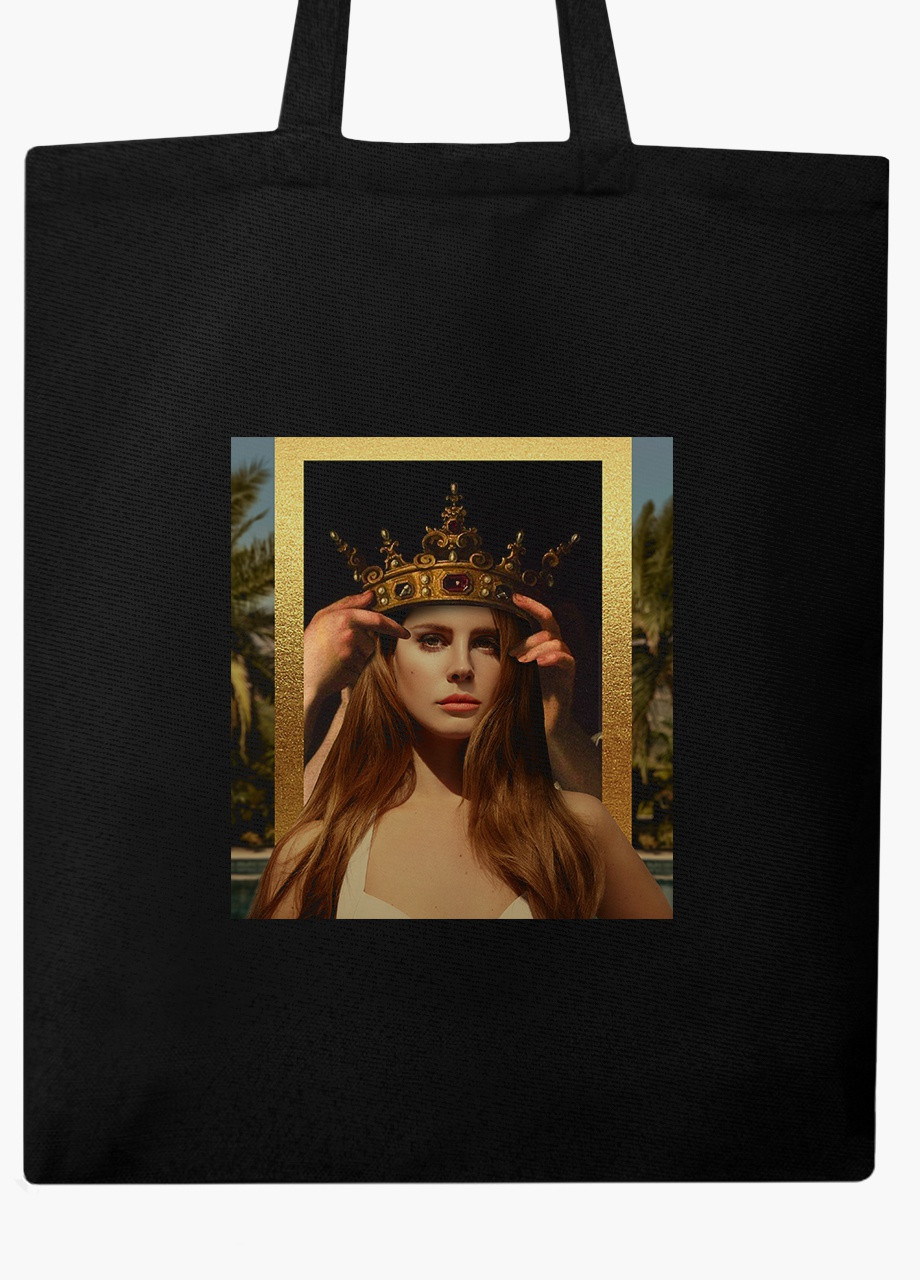 Еко сумка шоппер чорна Ренесанс Лана дел Рей (Renaissance Lana Del Rey) на блискавці (9227-1590-BKZ) MobiPrint (236265427)