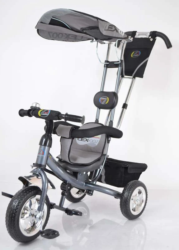 Трех-колесный Велосипед с родительской ручкой Lex-007 (10/8 EVA wheels) Grey Sigma (251788288)