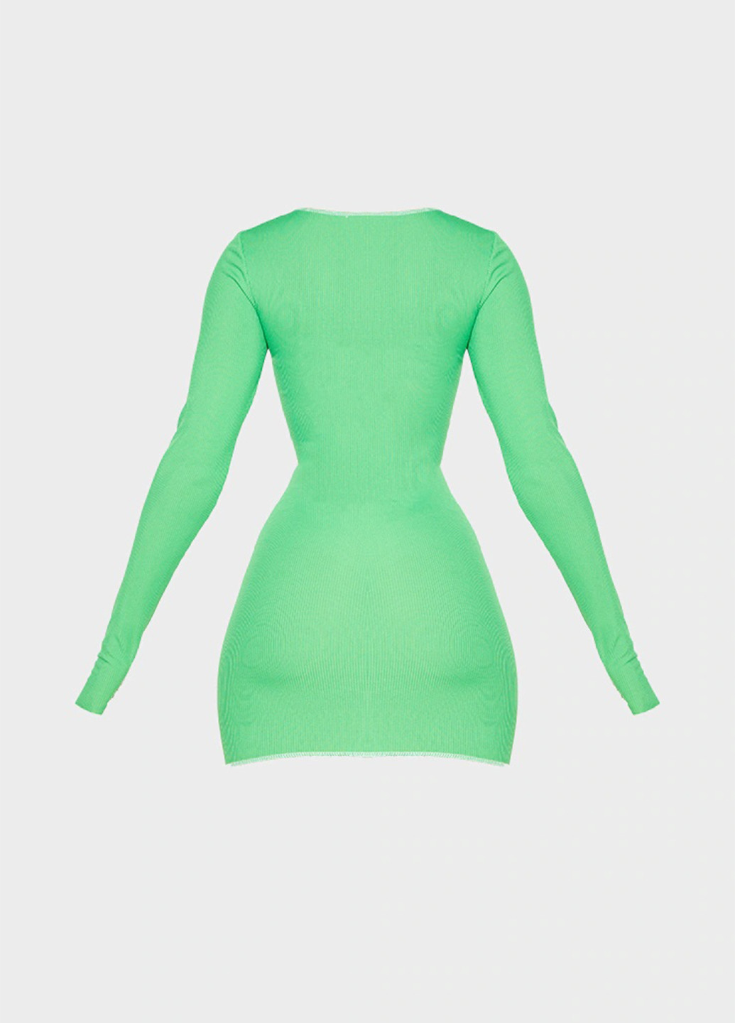 Зеленое коктейльное платье PrettyLittleThing однотонное