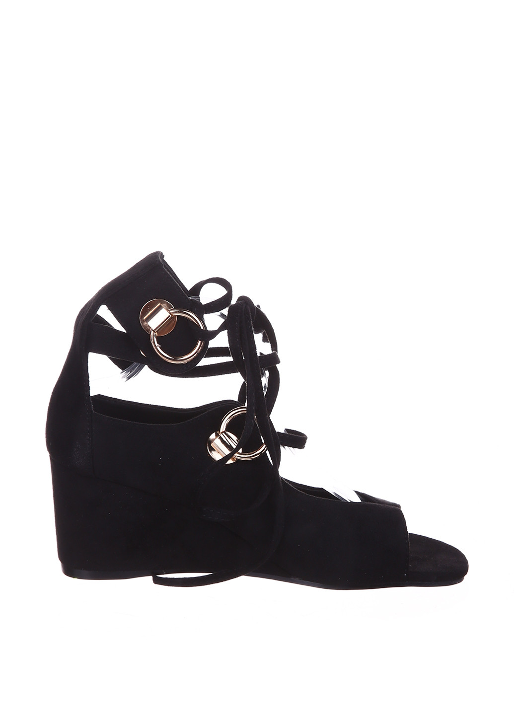 Черные босоножки Missguided на шнурках с металлическими вставками