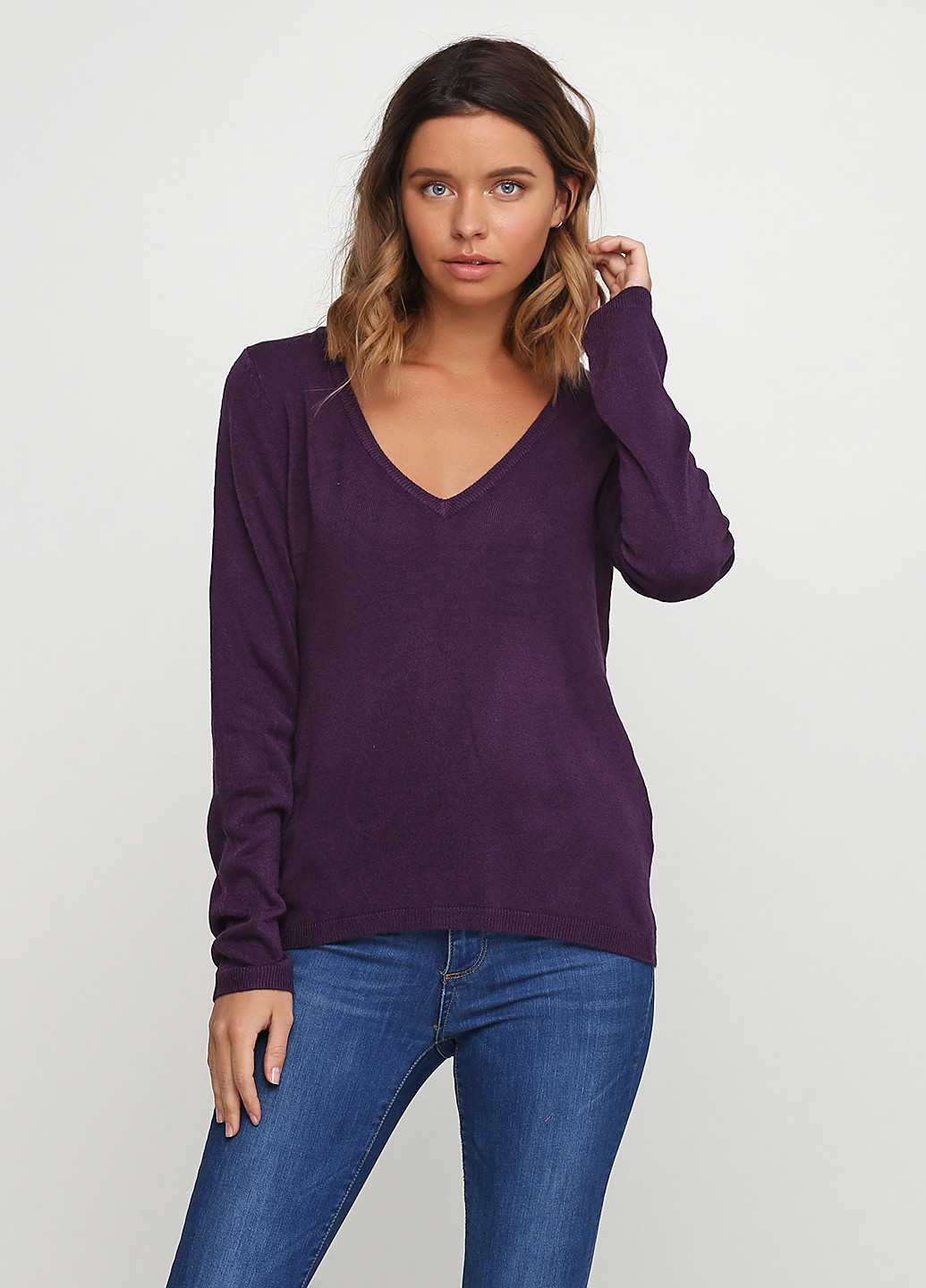 Фиолетовый демисезонный пуловер пуловер New York & Company