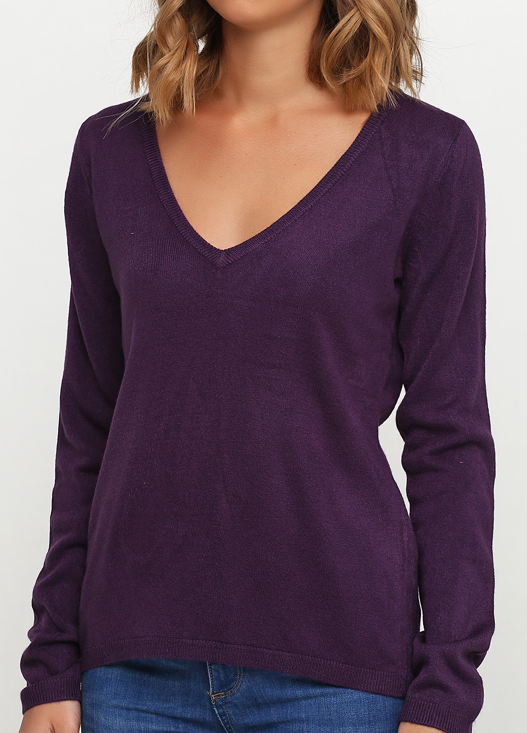 Фиолетовый демисезонный пуловер пуловер New York & Company