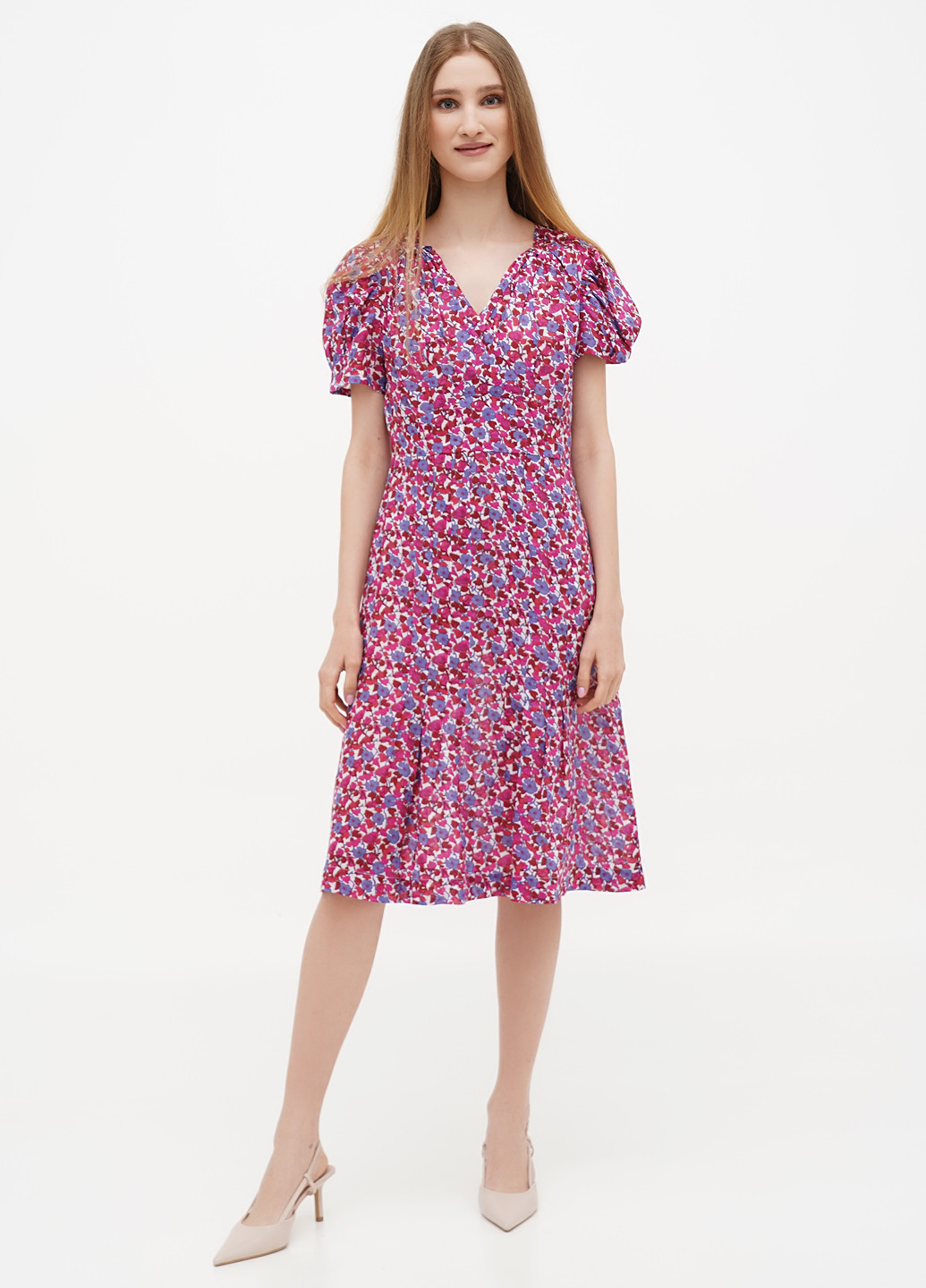 Рожева кежуал сукня а-силует J.Crew з квітковим принтом