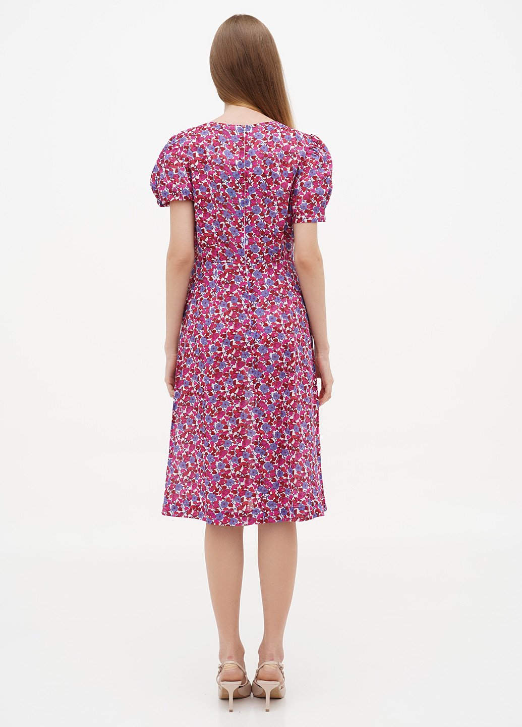 Рожева кежуал сукня а-силует J.Crew з квітковим принтом