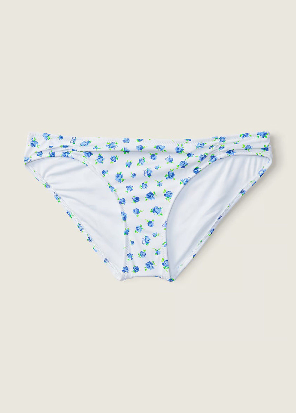 Белые купальные трусики-плавки с цветочным принтом Victoria's Secret