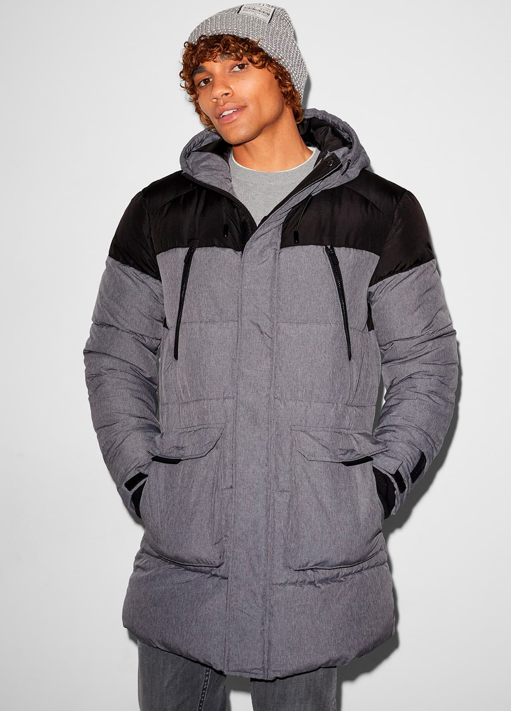 Серая демисезонная куртка Clockhouse