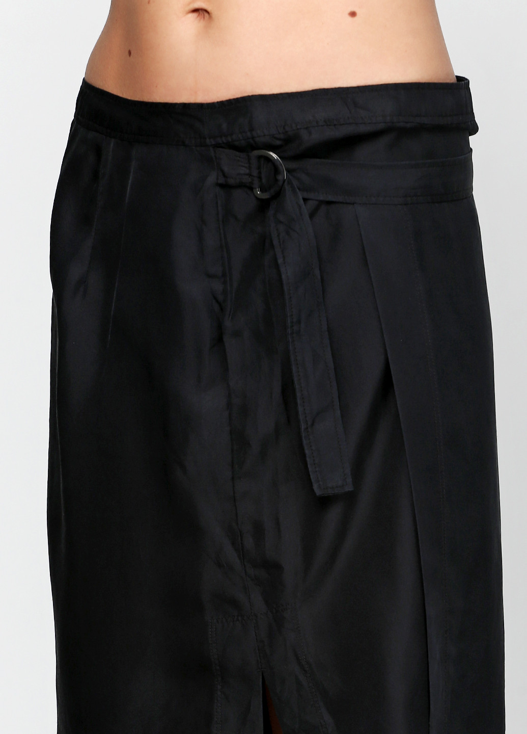 Черная кэжуал однотонная юбка DKNY