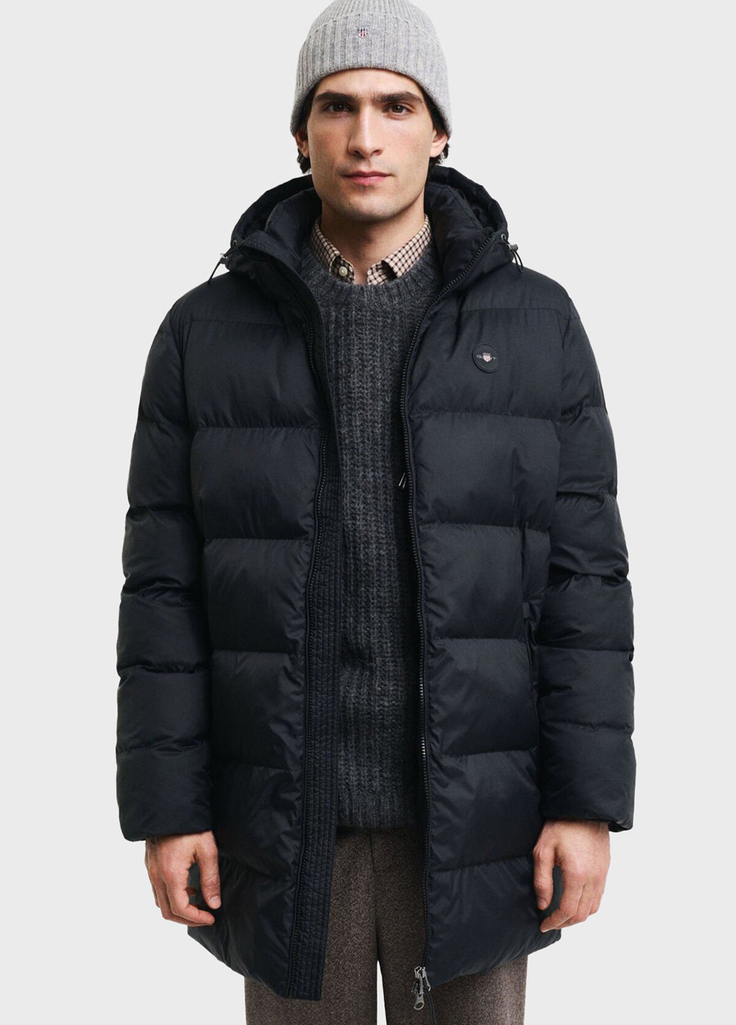 Черная зимняя куртка Gant