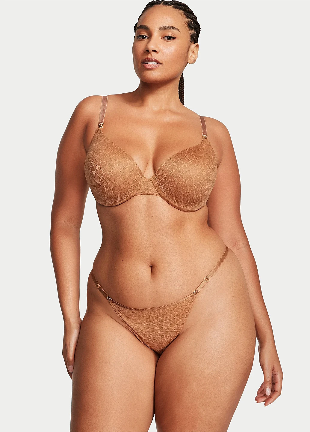 Коричневий демісезонний комплект (бюстгальтер, трусики) Victoria's Secret