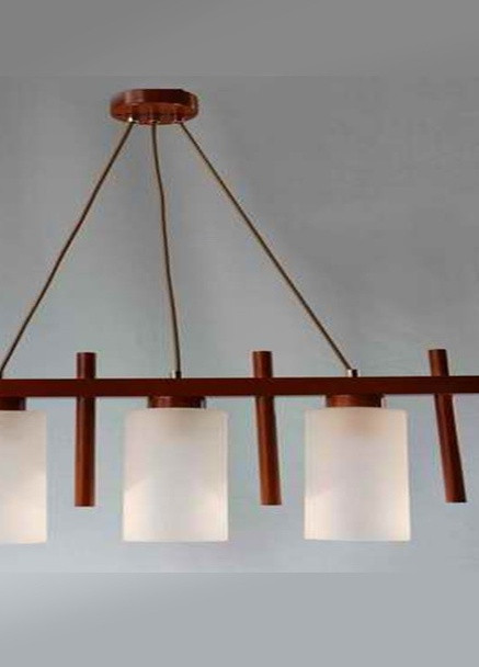 Люстра дерев'яна підвісна у східному стилі у вітальню BKL-415S/3 Brille (253887071)