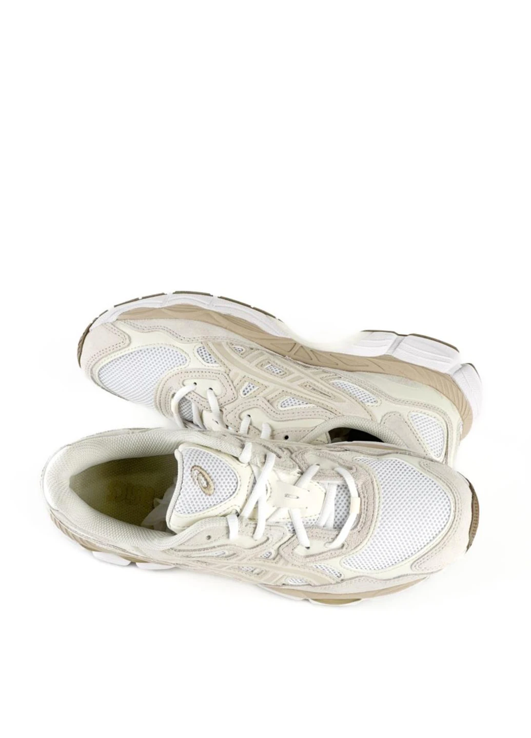 Светло-бежевые демисезонные кроссовки 1203a663-102 Asics Gel-NYC White Feather Grey