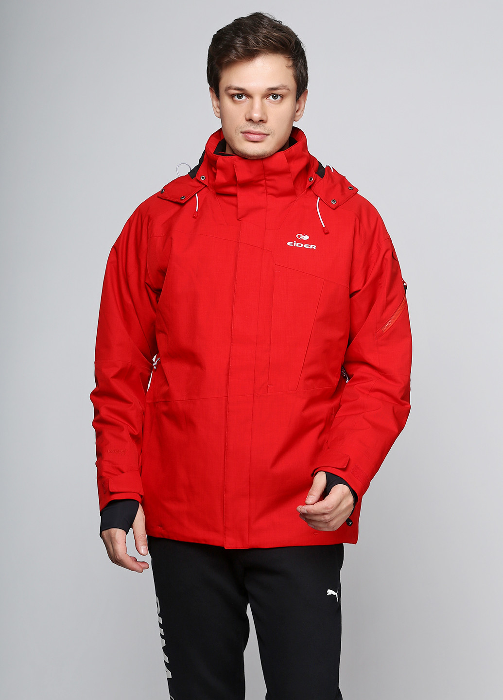 Красная зимняя куртка лыжная Eider