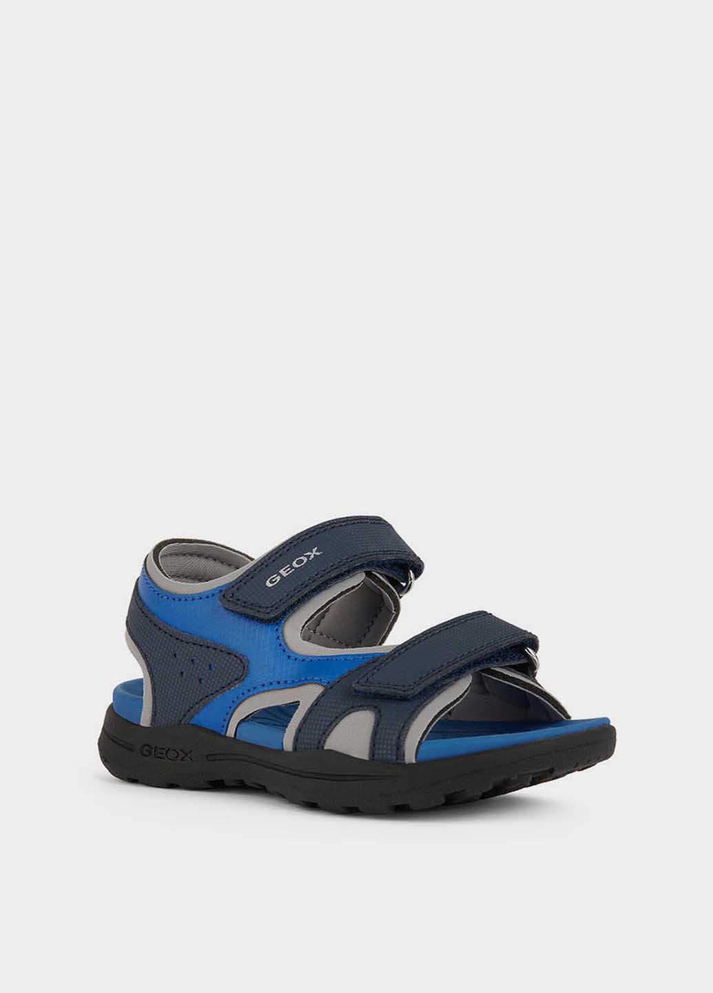 Синие кэжуал сандалии Geox на липучке
