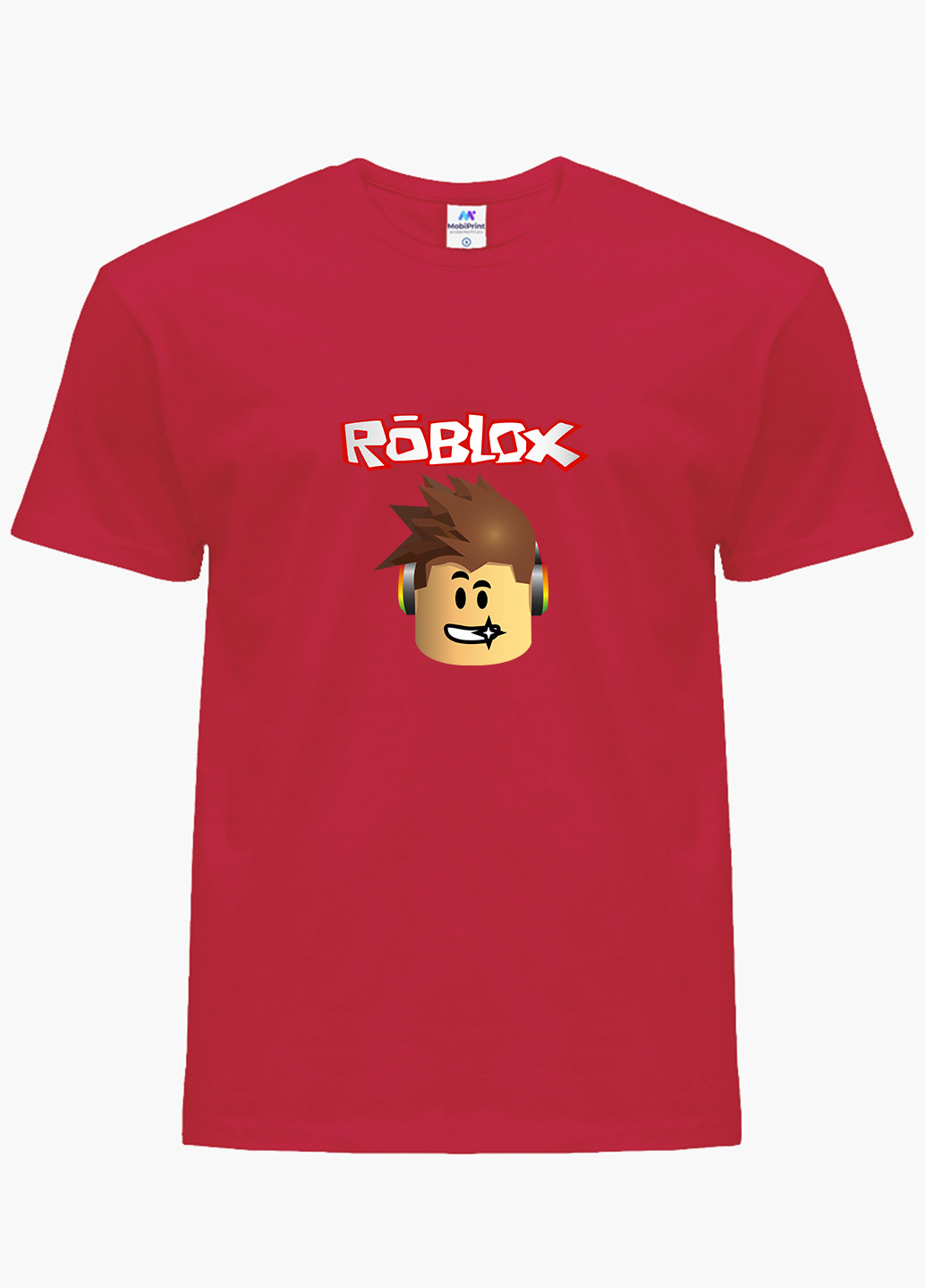 Красная демисезонная футболка детская роблокс (roblox)(9224-1713) MobiPrint