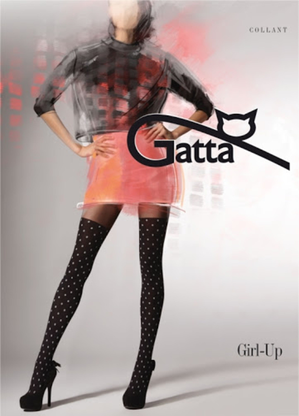 Колготи фантазійні GIRL-UP/W.16/4-L/NERO Gatta girl-up w.16 (206020192)