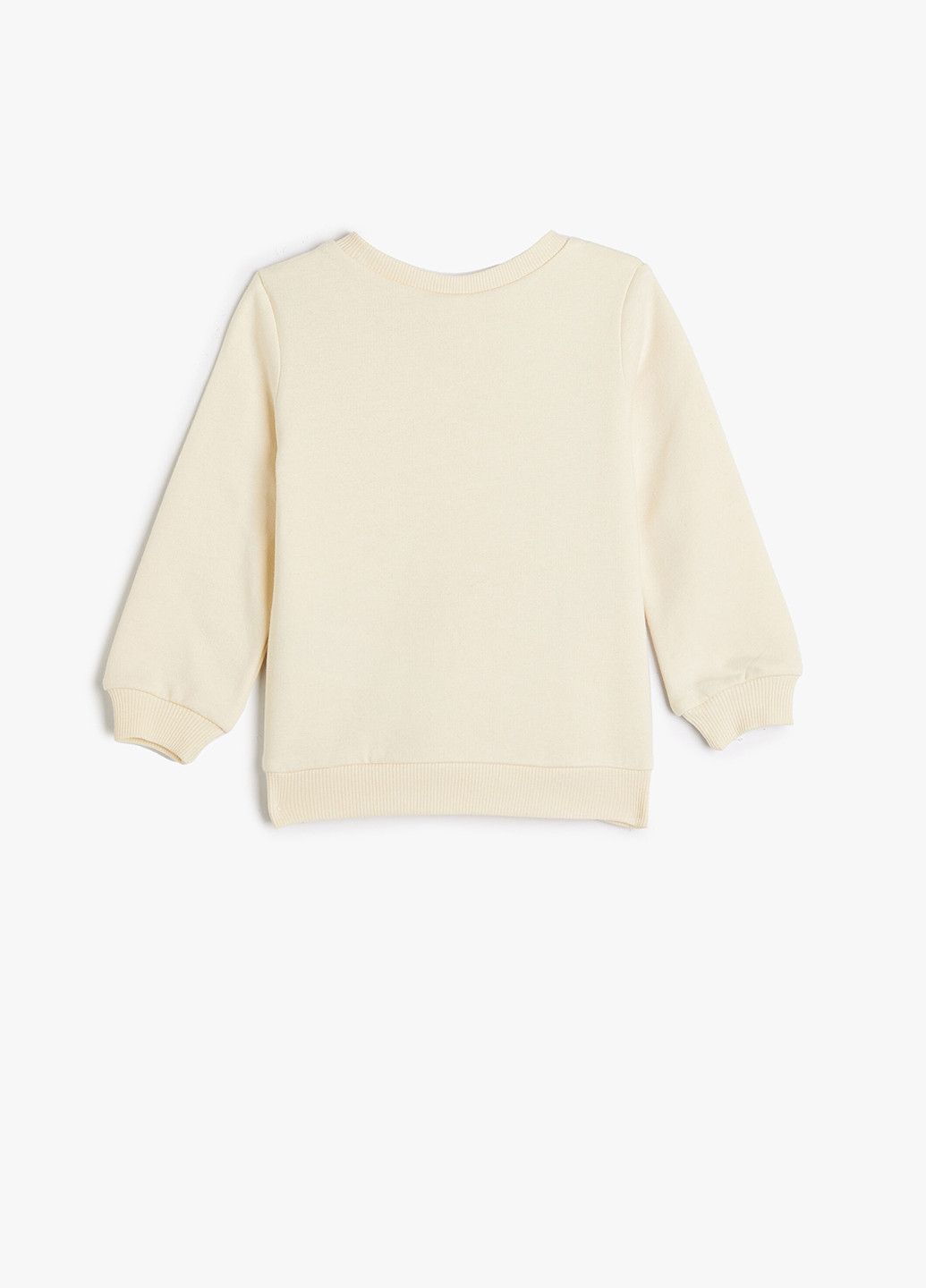 KOTON свитшот рисунок кремовый кэжуал хлопок