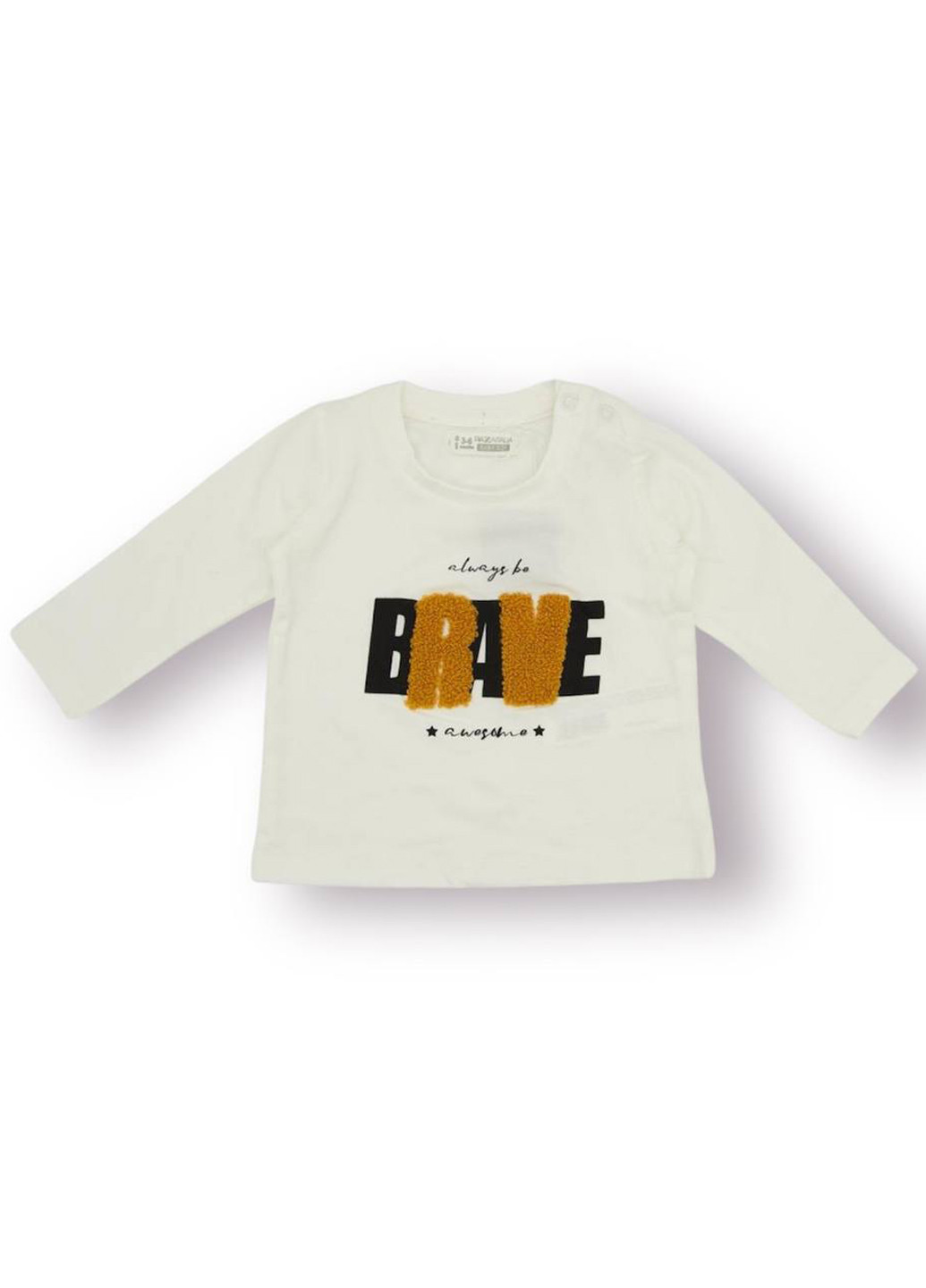 Белый демисезонный кэжуал лонгслив Piazza Italia с надписями