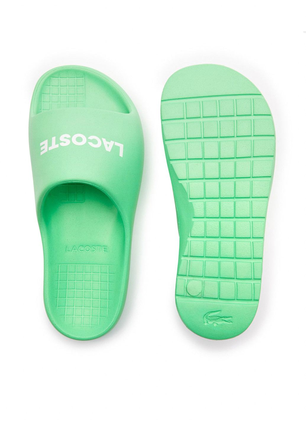Зеленые пляжные, кэжуал шлепанцы Lacoste
