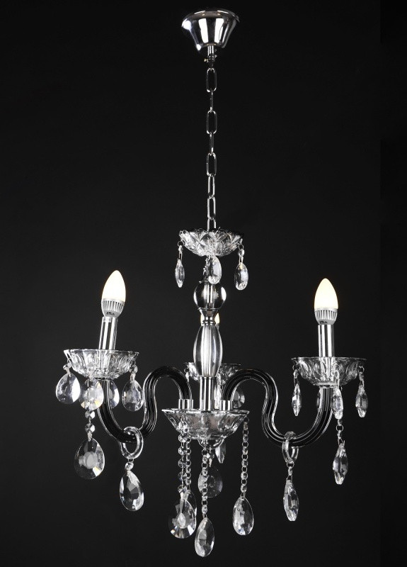 Люстра свеча подвесная хрустальная классическая BCL-383S/3 E14 Brille (253887329)