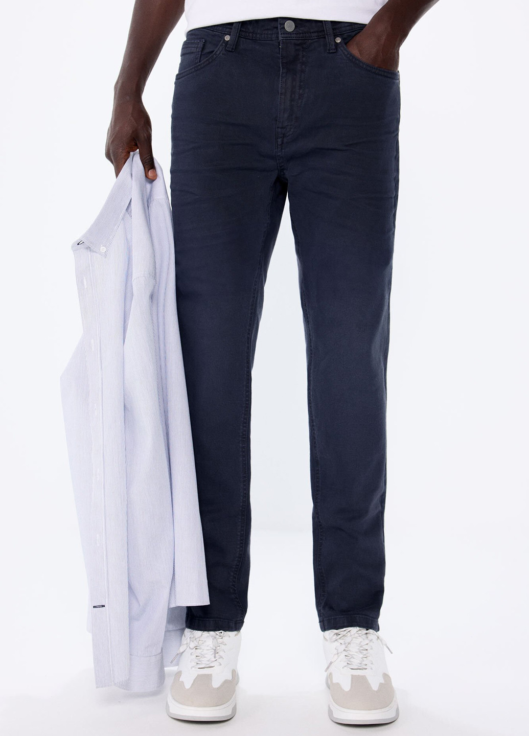 Темно-синие демисезонные слим джинсы Springfield