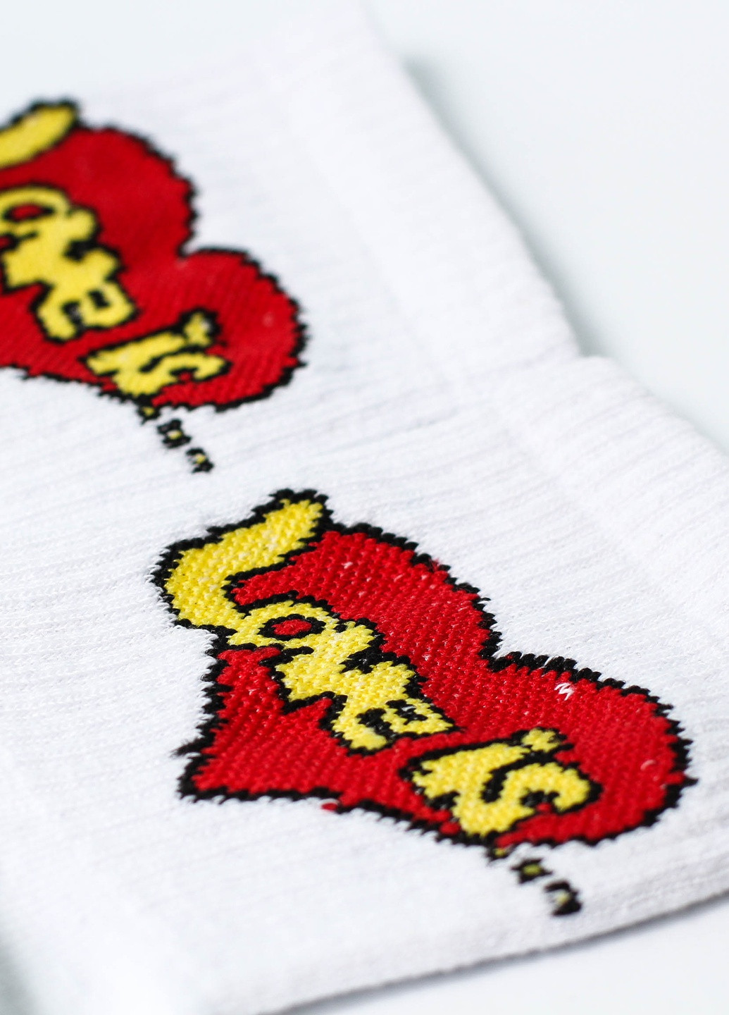 Белые носки love is Rock'n'socks рисунки (211258858)