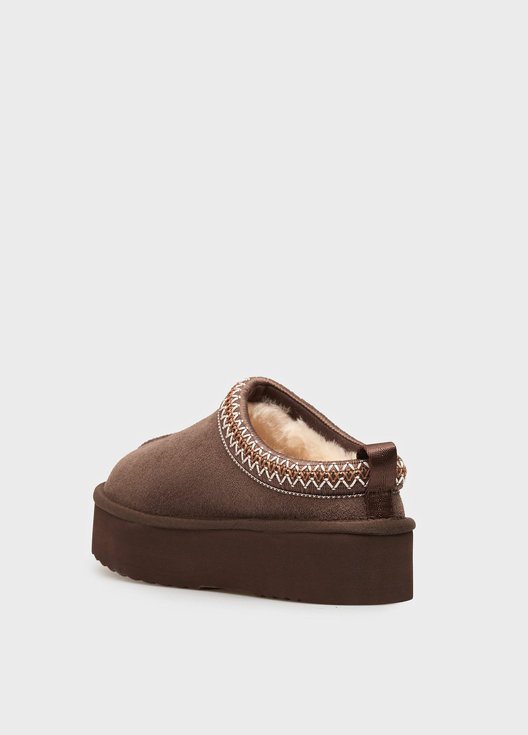 Коричневые сабо PRPY на платформе с вышивкой, с тиснением, с логотипом