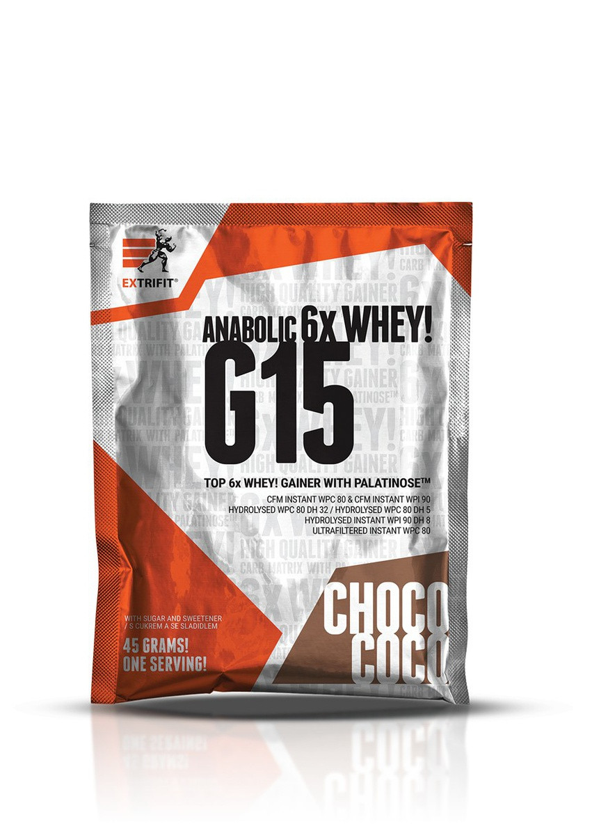 Гейнер G15 Anabolic Gainer 45 g (Chocolate) Extrifit (255390347)