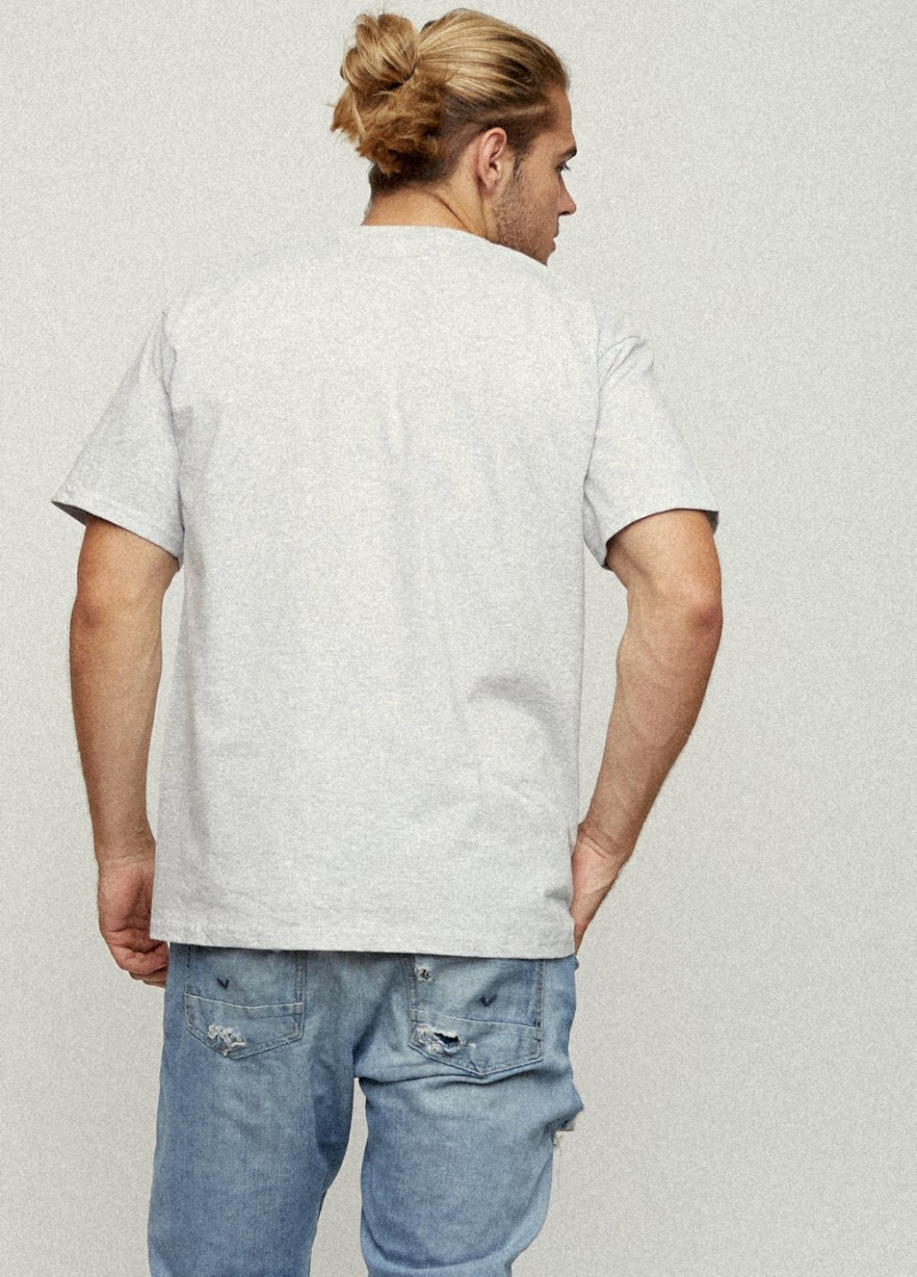 Серая футболка мужская basic YAPPI