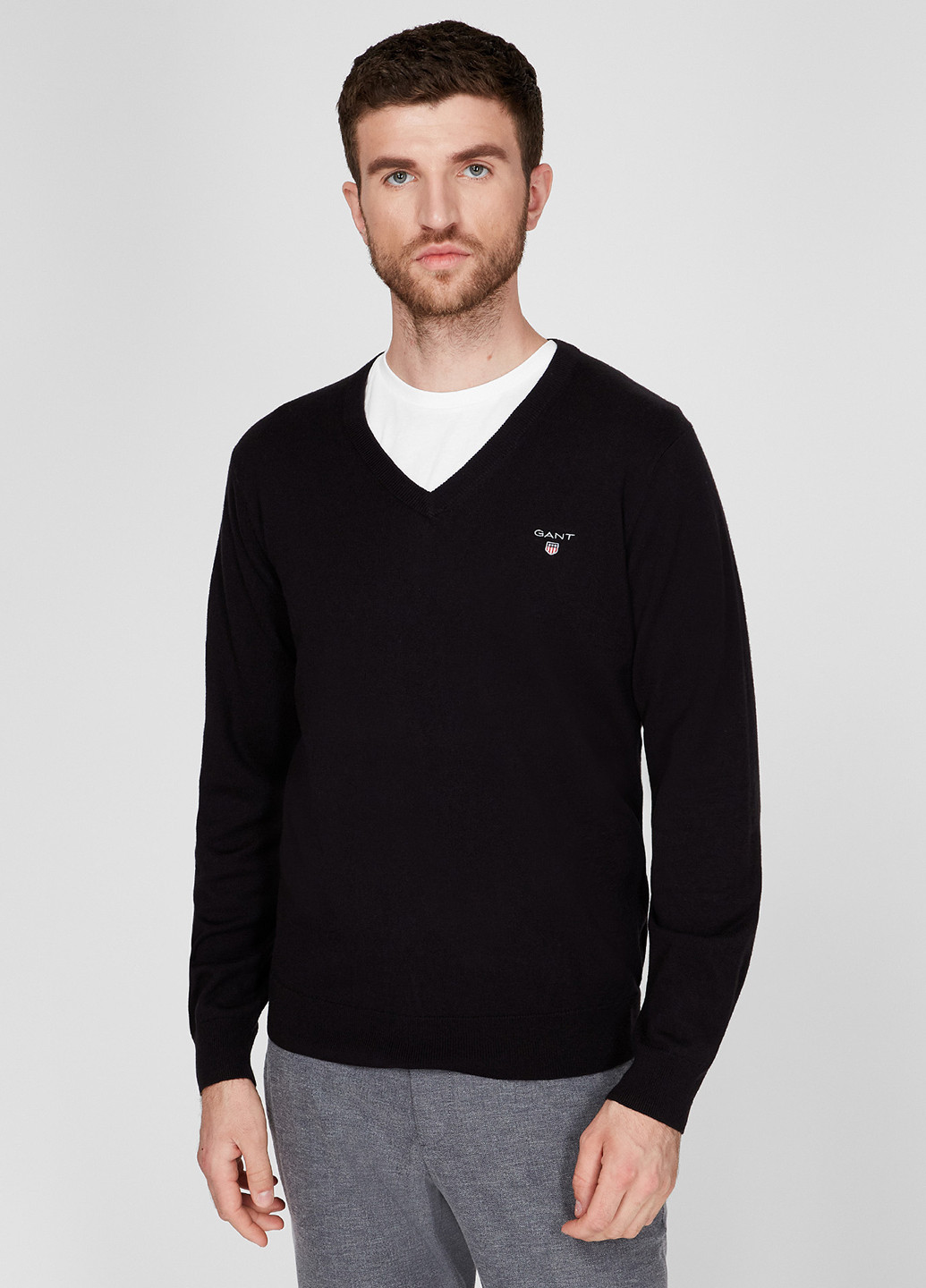 Черный демисезонный пуловер пуловер Gant