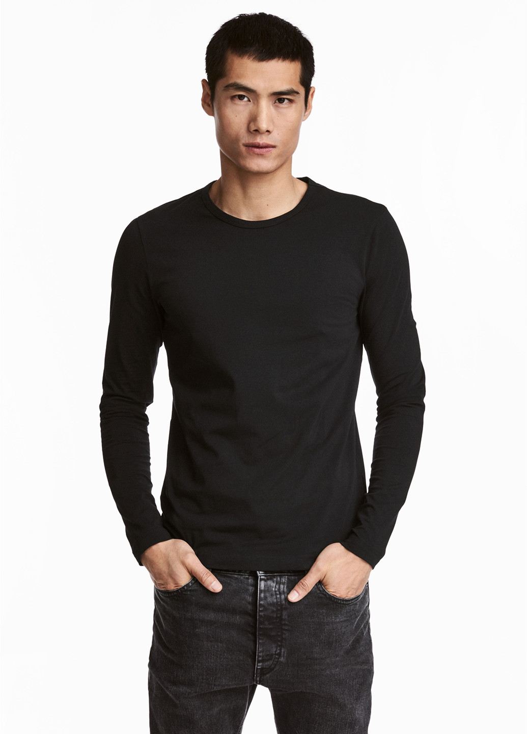 Лонгслів H&M чорний кежуали