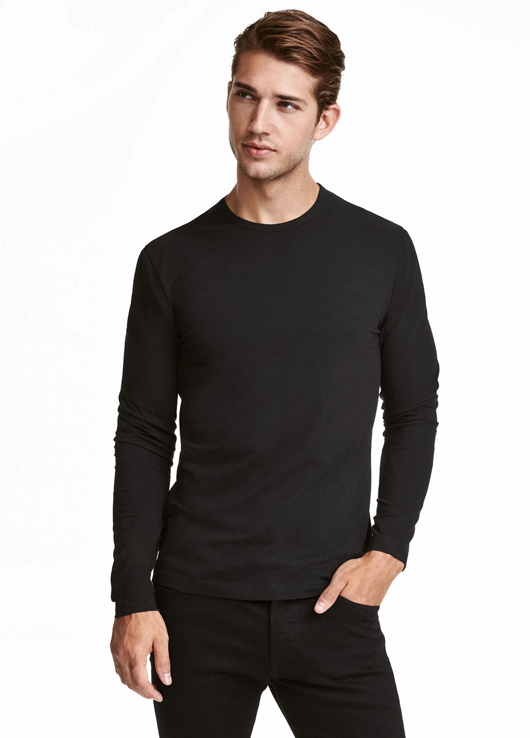 Лонгслів H&M чорний кежуали