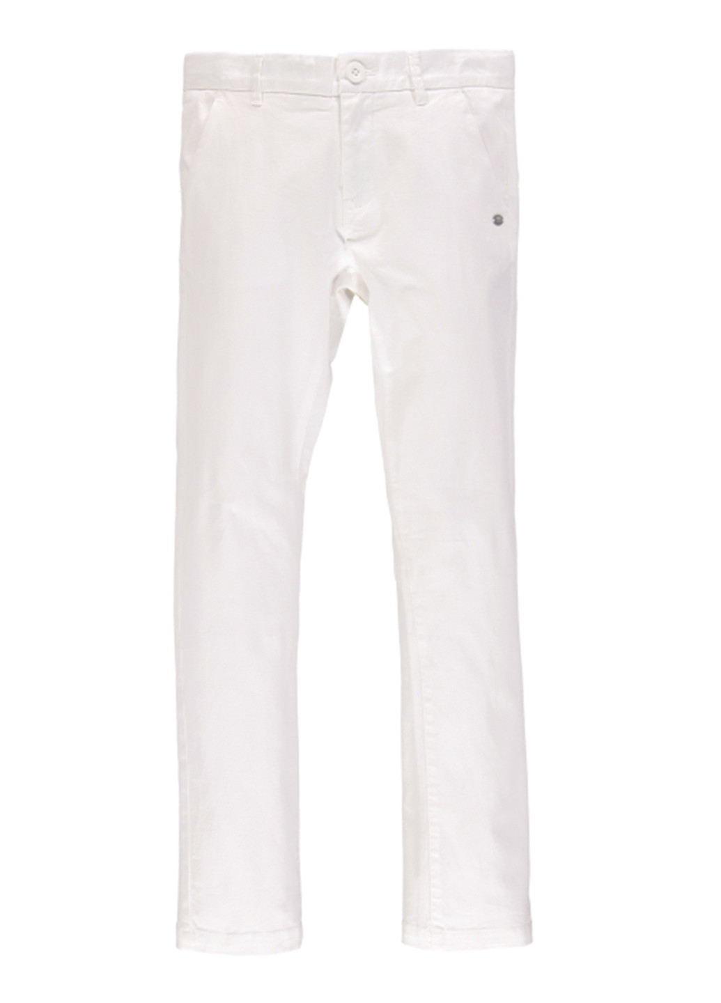 Белые кэжуал демисезонные со средней талией брюки MEK