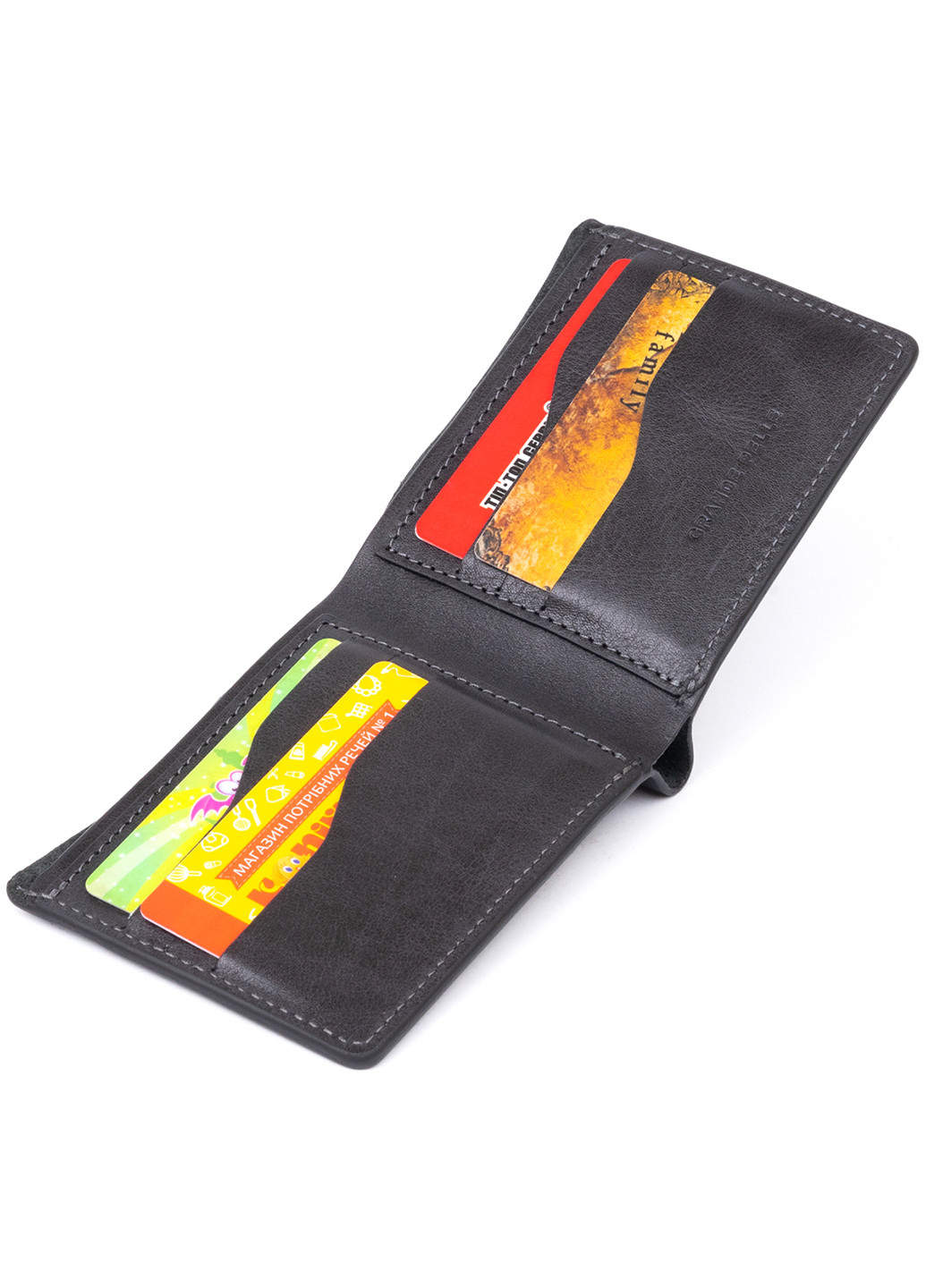 Мужской кожаный кошелек 11,5х9х0,7 см Grande Pelle (252134096)