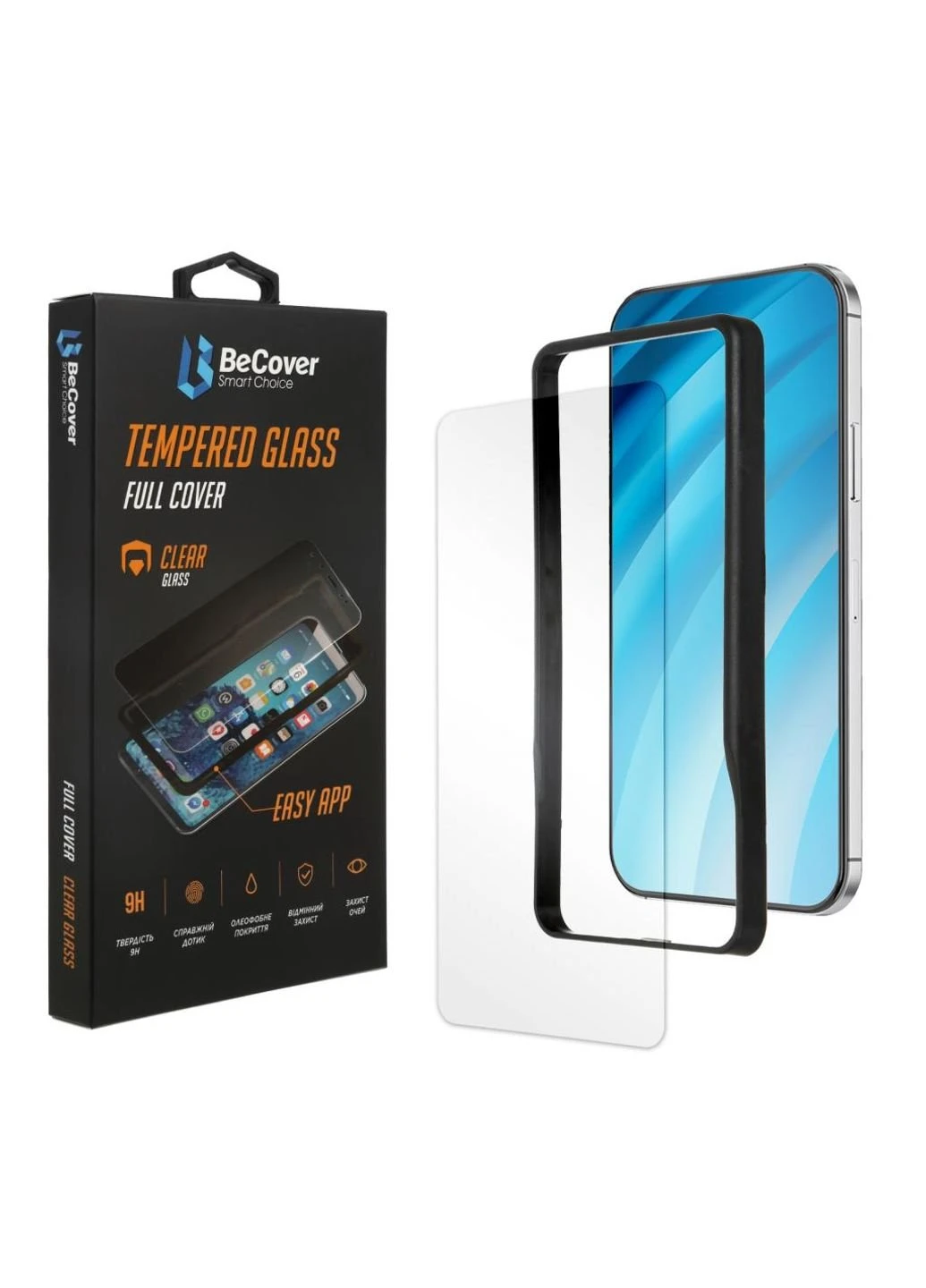 Стекло защитное Premium Easy Installation Xiaomi Redmi 9A / Redmi 9C Clear (705471) BeCover (249598114)