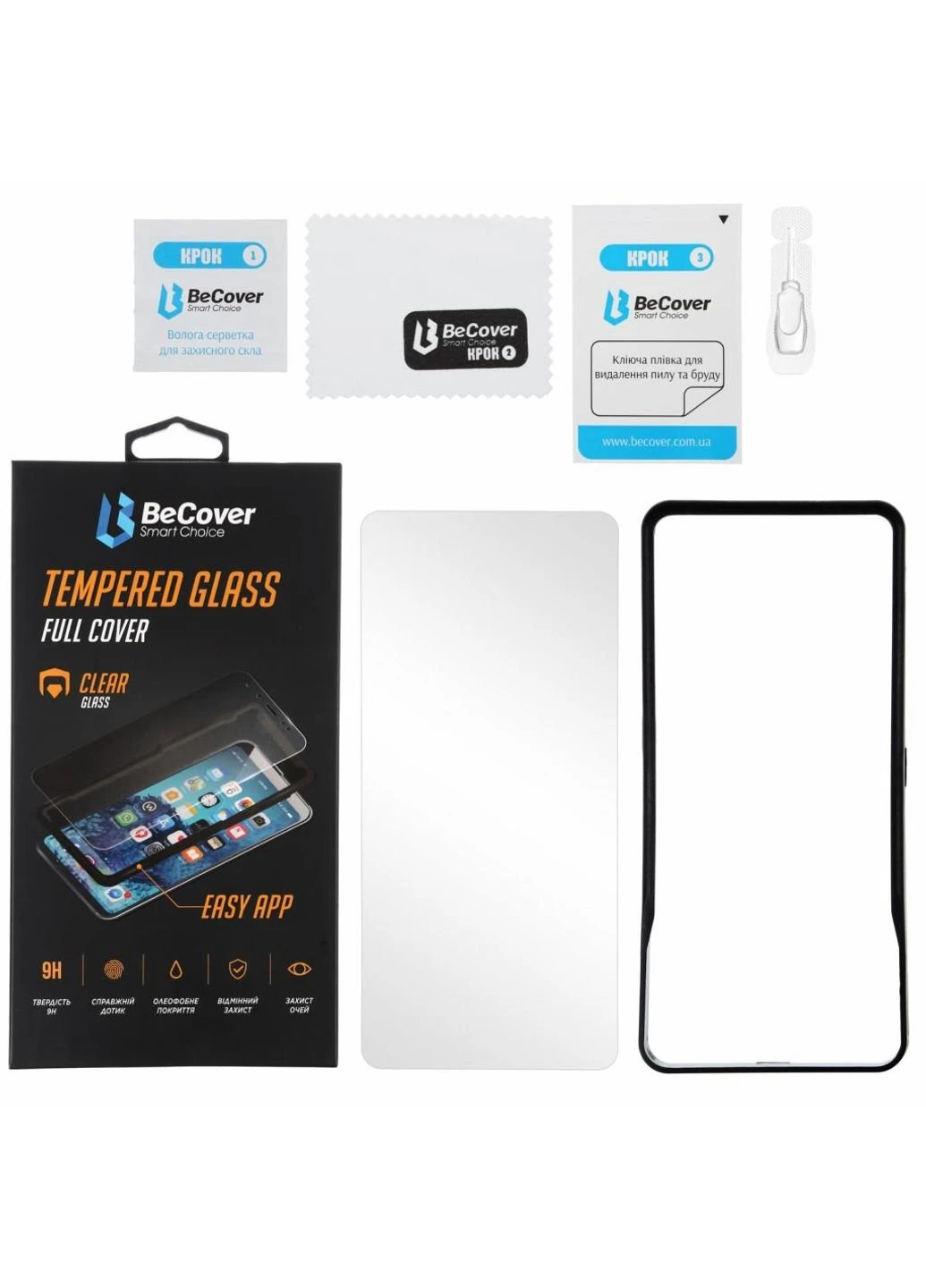 Стекло защитное Premium Easy Installation Xiaomi Redmi 9A / Redmi 9C Clear (705471) BeCover (249598114)