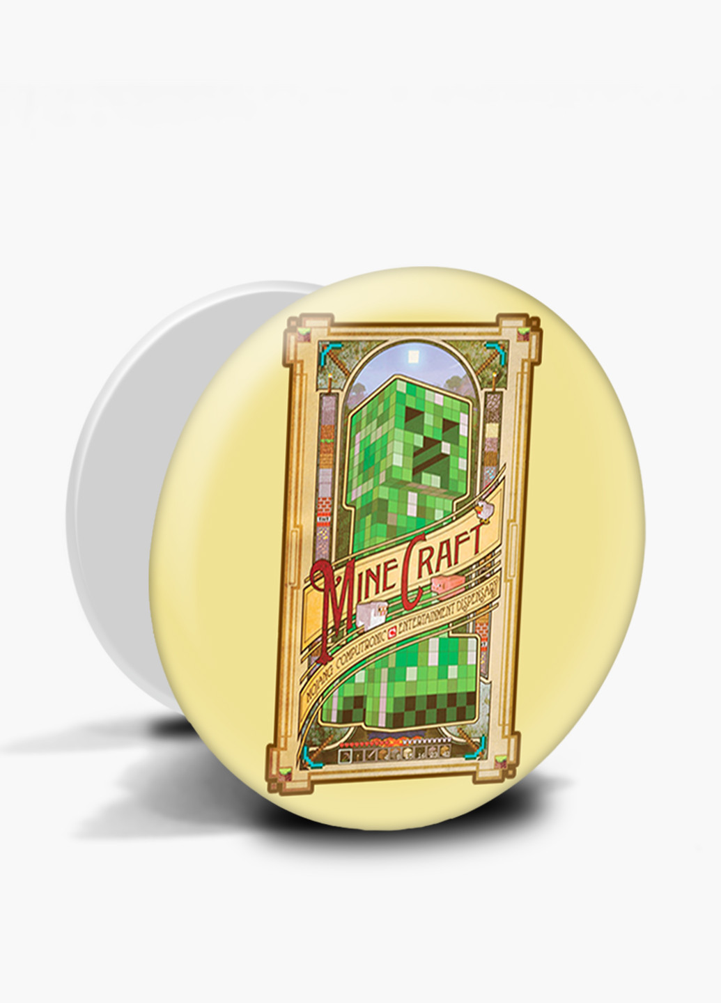 Попсокет (Popsockets) тримач для смартфону Майнкрафт (Minecraft) (8754-1178) Чорний MobiPrint (216748474)