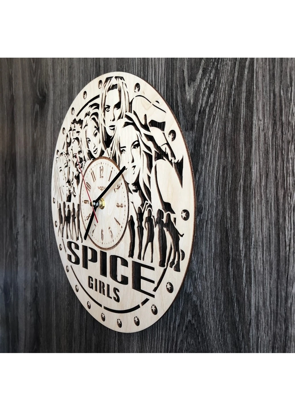 Бесшумные настенные часы из дерева «Spice Girls» 7Arts (253567594)
