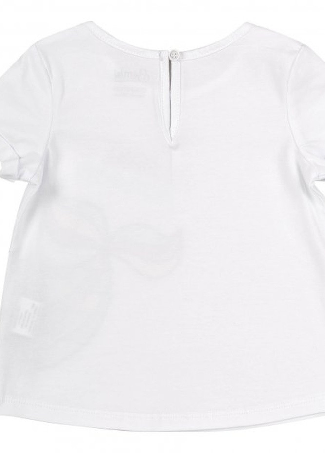 Белая футболка для девочки (фб888) белый Бемби