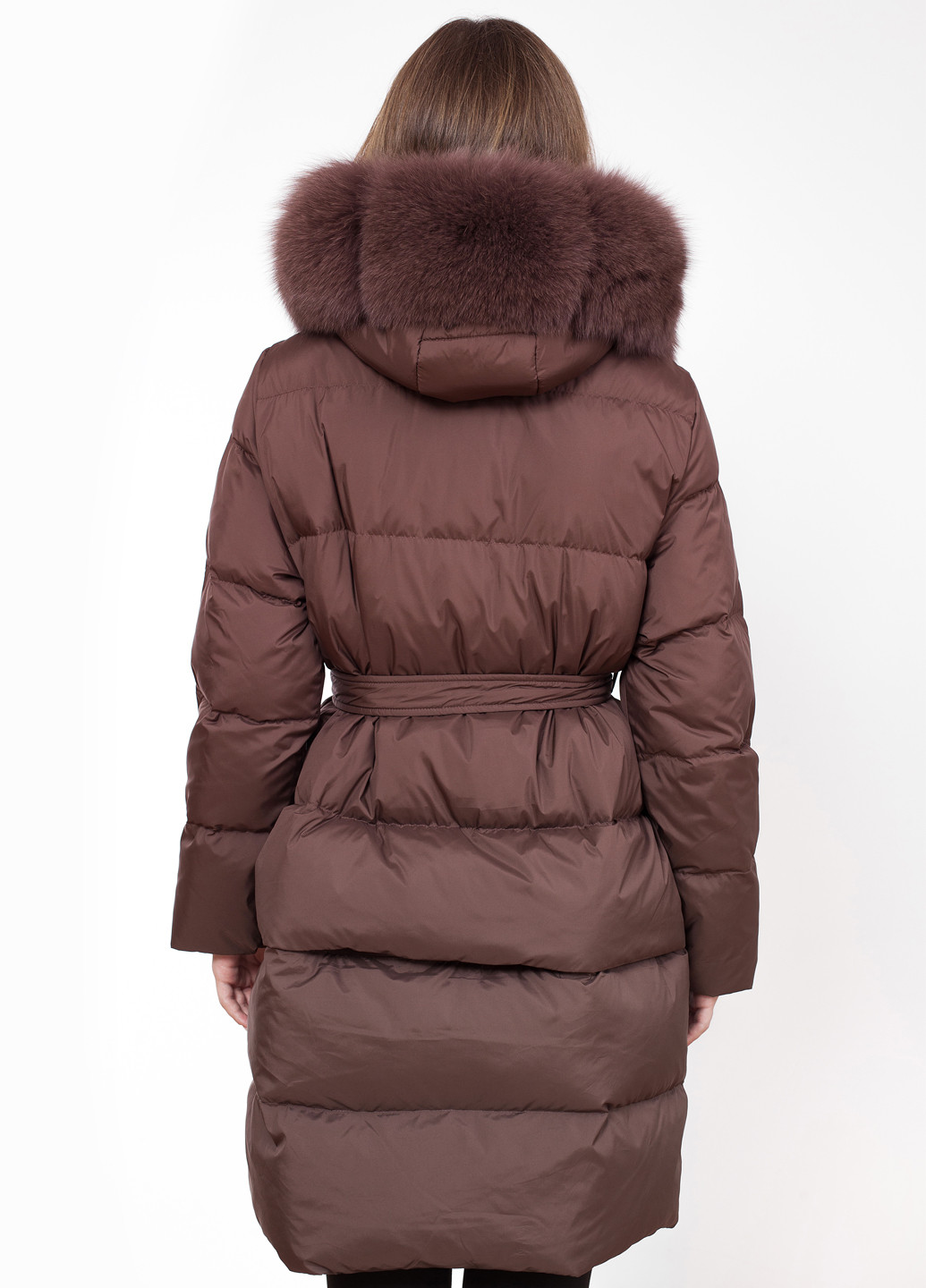 Коричневий зимній Пуховик Yehe