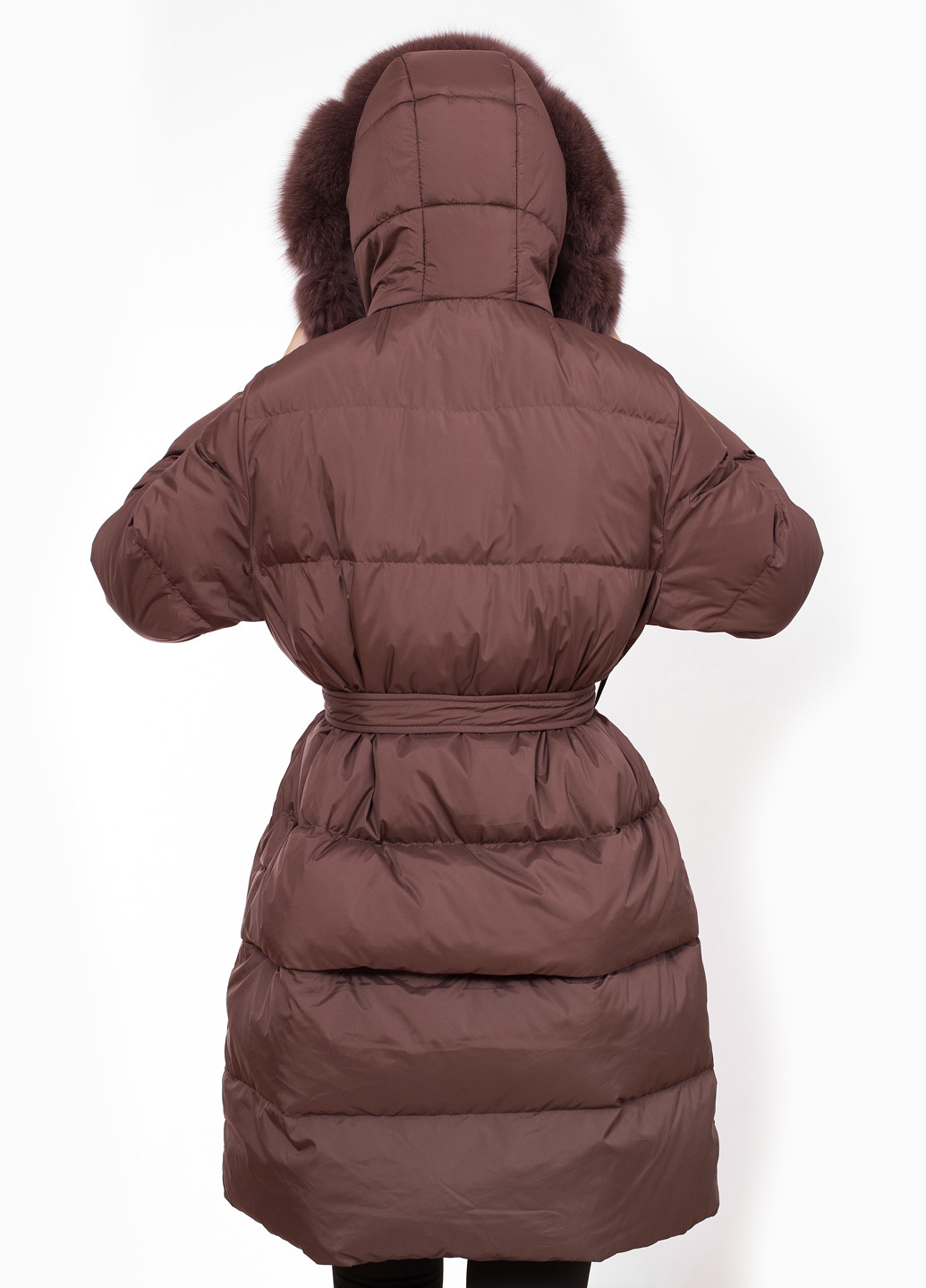 Коричневий зимній Пуховик Yehe