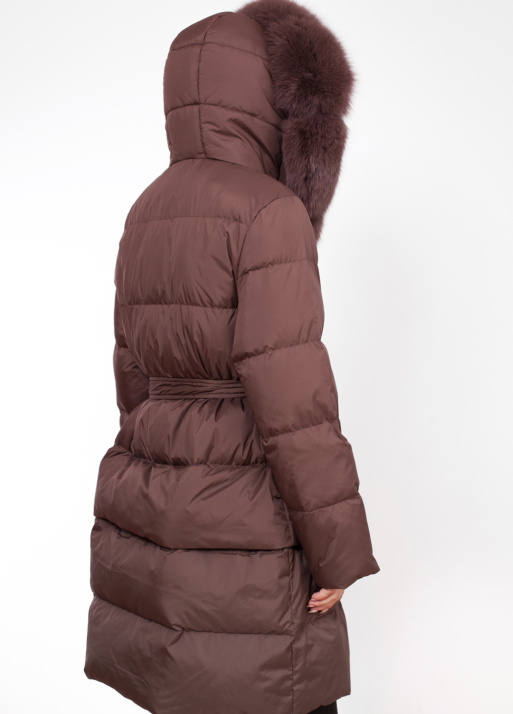 Коричневий зимній Пуховик Yehe