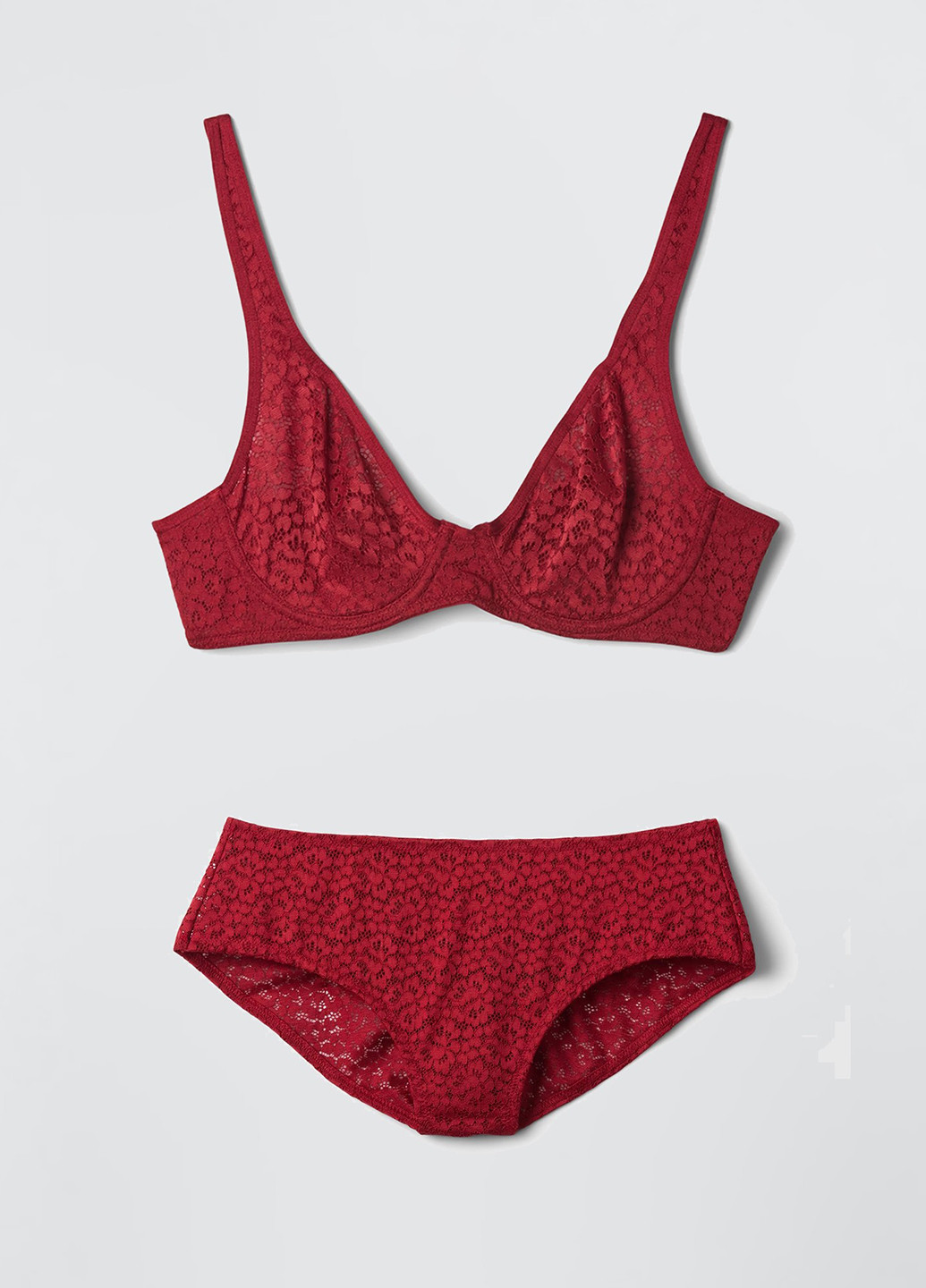Красный демисезонный комплект (бюстгальтер, трусики) Gap