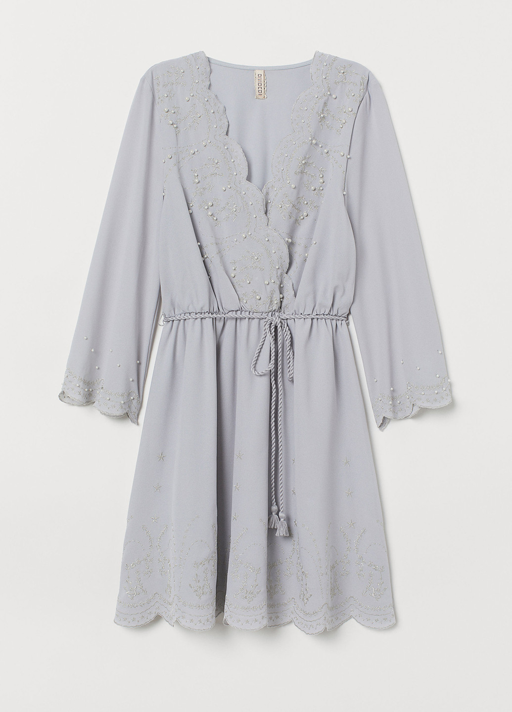 Світло-сіра кежуал сукня кльош H&M однотонна
