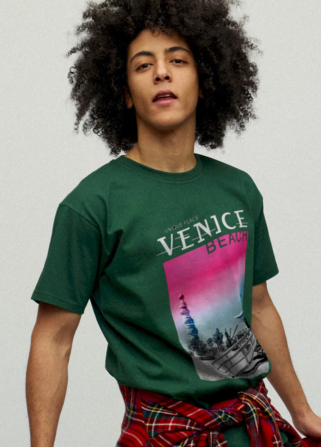 Темно-зеленая футболка мужская YAPPI